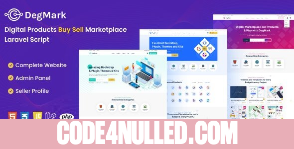 DegMark v1.2.0 - Digital Products Buy Sell Marketplace Laravel Script