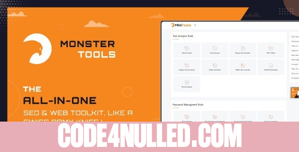 MonsterTools v1.3.1 - The All-in-One SEO & Web Toolkit, like a Swiss Army Knife - nulled