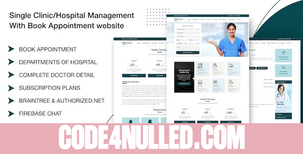 Single Clinic/Hospital Management With Book Appointment website v1.0