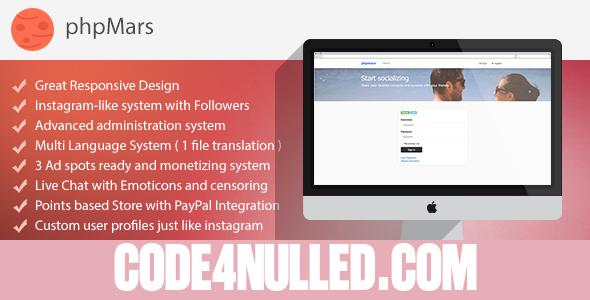 phpMars v1.1.0 - Photos Social Network ( instagram clone )
