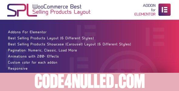 WooCommerce Best Selling Products Layout for Elementor v1.0.0 - WordPress Plugin
