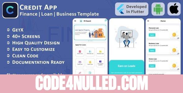 Credit App v1.1 - Finance, Loan, Business - Flutter Mobile UI Template/Kit (Android, iOS)