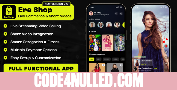 Era Shop v2.0.0 - Live Streaming, Short Video based E-commerce Store Multi Vender