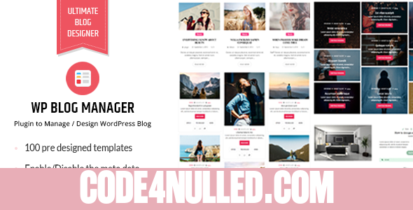 WP Blog Manager v1.0.9 - Plugin to Manage Design Blog