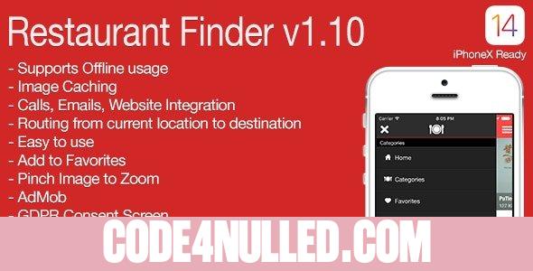 Restaurant Finder Full iOS Application v1.10