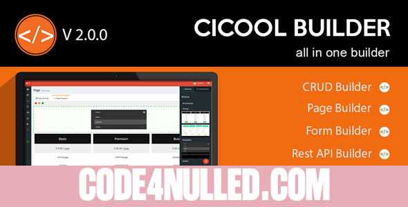 Cicool - Page, Form, Rest API and CRUD Generator