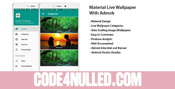 Material Live Wallpaper With Admob and Admin Panel