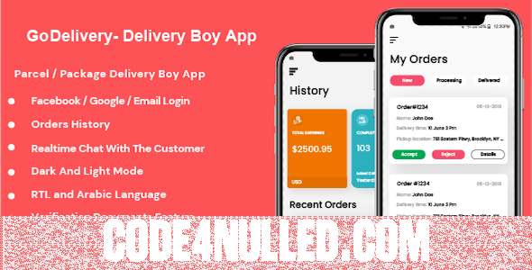 GoDelivery v1.0.1 - Delivery Software for Managing Your Local Deliveries - DeliveryBoy App
