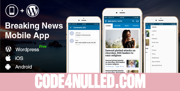 Full Android, iOS Mobile Application - Breaking News 2 Blue