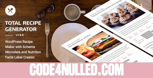 Total Recipe Generator v2.4.0 - Elementor addon