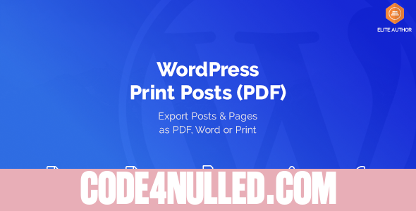 WordPress Print Posts & Pages (PDF) v1.5.4