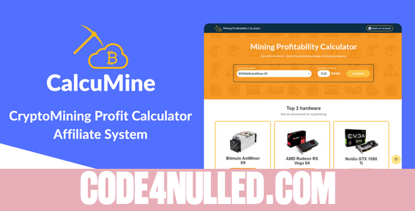 CalcuMine v1.2 - Cryptocurrency Mining Calculator & Amazon Affiliate System