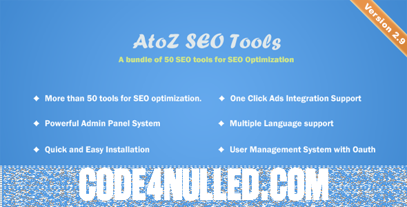 AtoZ SEO Tools v2.9 - Search Engine Optimization Tools - nulled