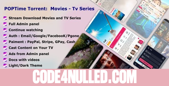 POPTime v1.0 - Torrent App Movies – TV Series – Cast system