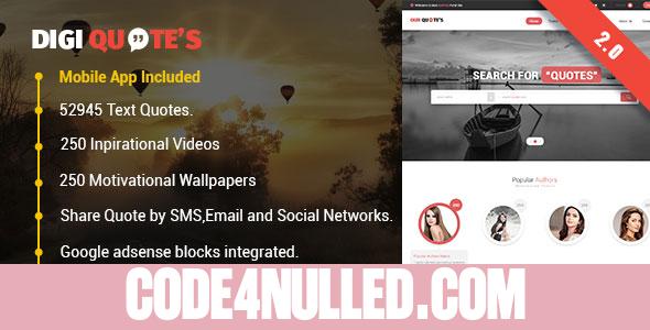 DigiQuotes - Ultimate Quotebasket PHP Script with Mobile App