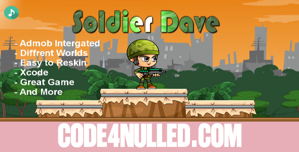Soldier Dave - iOS - Android - iAP + ADMOB + Leaderboards + Buildbox 2.0