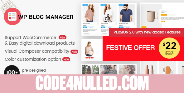 WP Blog Manager v2.0.2 - Plugin to Manage Design Blog