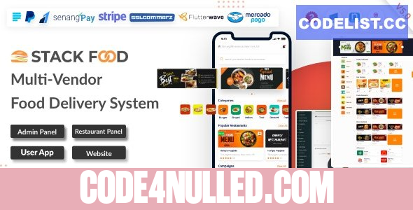 StackFood Multi Restaurant v6.2.0 - Food Delivery App with Laravel Admin and Restaurant Panel - nulled