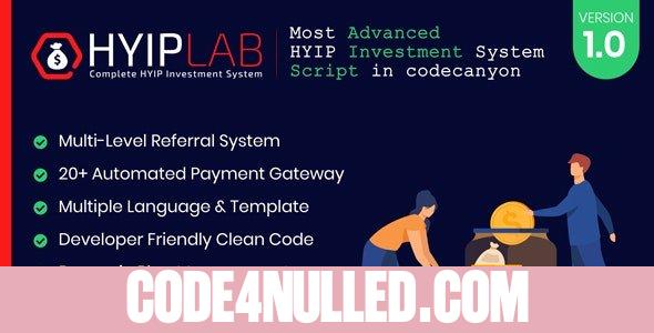 HYIPLAB v1.0 - Complete HYIP Investment System