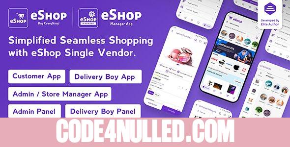 eShop v4.4.2 - eCommerce Single Vendor App - nulled