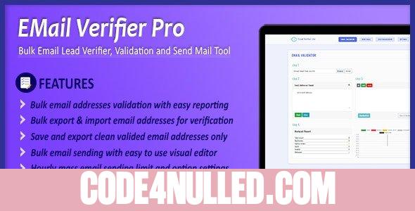 Email Verifier Pro v1.6 - Bulk Email Addresses Validation, Mail Sender & Email Lead Management Tool