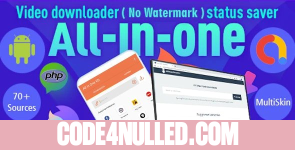 All-in-One Video Downloader/ Status Saver php + Android (70+ sources) v1.0