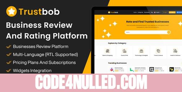 Trustbob v1.1 - Business Review And Rating Platform (SAAS) - nulled