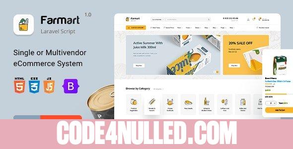 Farmart v1.20.2 - Single or Multivendor Laravel eCommerce System - nulled