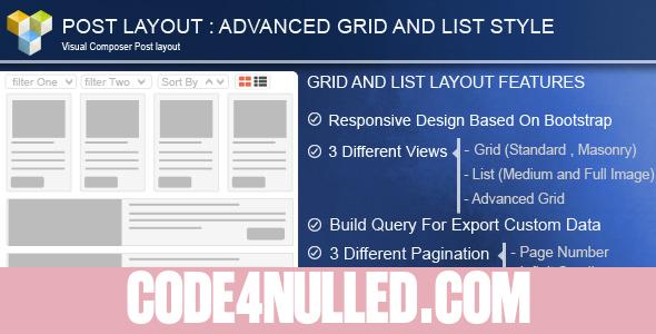 Advance Post Grid/List with custom filtering for Visual Composer v4.0
