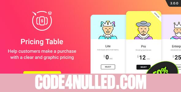 WordPress Pricing Table Plugin v2.6.1