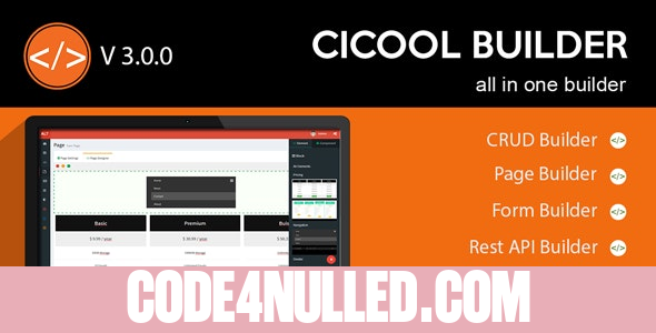 Cicool v3.1.0 - Page, Form, Rest API and CRUD Generator