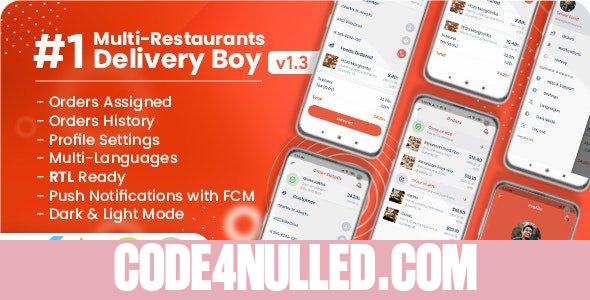 Delivery Boy For Multi-Restaurants Flutter App v1.4.0