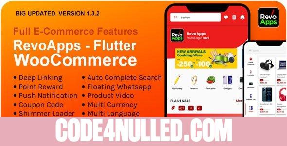 Revo Apps Woocommerce v1.3.2 - Flutter E-Commerce Full App Android iOS