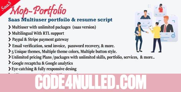 Mop v1.7 - My Portfolio / CV / Resume / vCard - nulled