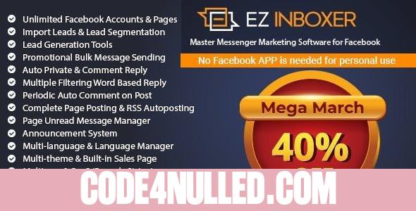EZ Inboxer v7.0.2 - Master Messenger Marketing Software For Facebook - nulled