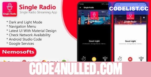 Android Single Radio and Admin Panel v1.0