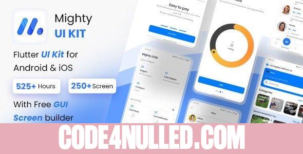 MightyUIKit v3.12.0 - Flutter 2.0 UI Kit with Screen Builder