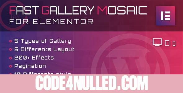 Fast Gallery Mosaic for Elementor v1.0 - WordPress Plugin