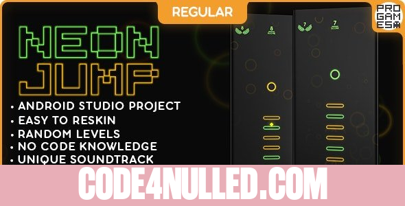 Neon Jump (REGULAR) - ANDROID - BUILDBOX CLASSIC game