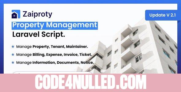 Zaiproty v2.4 - Property Management Laravel Script - nulled