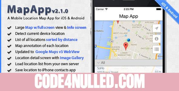 MapApp - iOS and Android Mobile Location Map App
