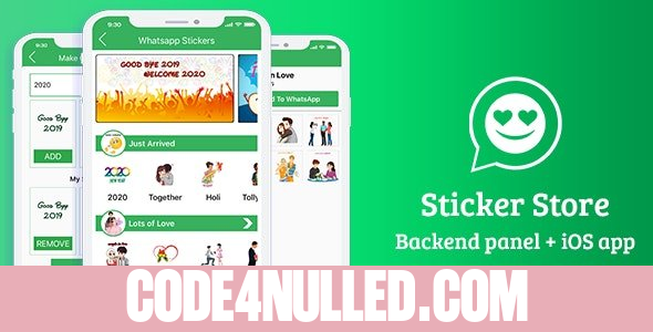 Sticker For Whatsapp v2.1 - Animated Sticker app for iOS (Admin Panel + iOS app + Web API + Database)