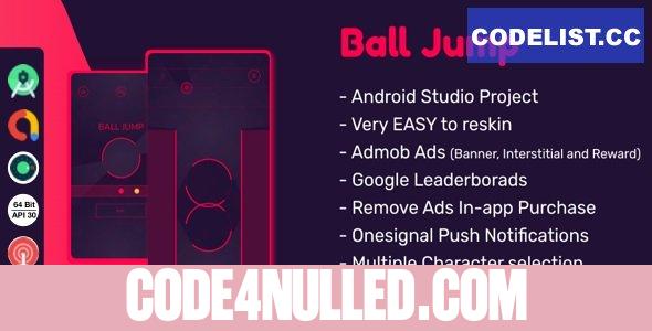 Ball Jump : (Android Studio+Admob+Reward Ads+Multiple Characters+Remove Ads+Leaderboards+Onesignal)