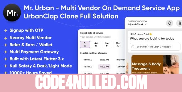 Mr. Urban v1.0 - Multi Vendor On Demand Home Service App