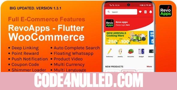 Revo Apps Woocommerce v1.3.1 - Flutter E-Commerce Full App Android iOS