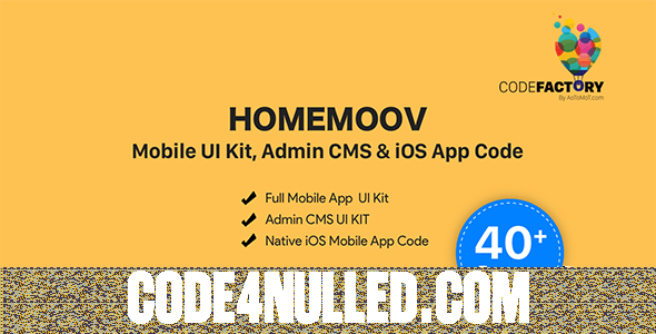 HOMEMOOV v1.0 - Mobile UI Kit, Admin CMS & iOS App Code