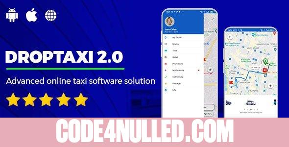 Droptaxi v2.0 - white label taxi app software script