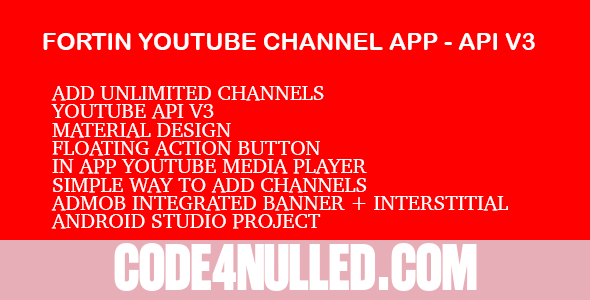 Fortin Video Channel App - Youtube Api V3