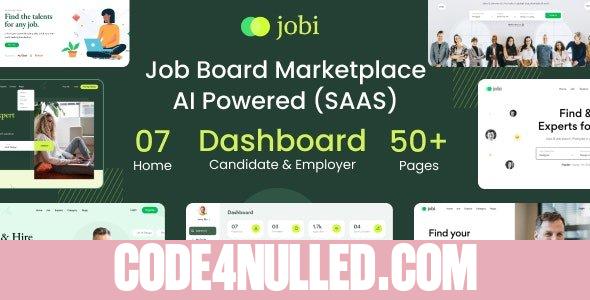 Jobi v1.6 - Job Board Marketplace - AI Powered (SAAS) - nulled
