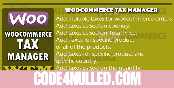 Woocommerce Tax Manager v1.1 - WTM